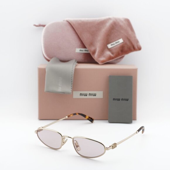 Miu Miu MUA52S ZVN4I0 Cat Eye Sunglasses - Gold/Pink - Picture 1 of 10